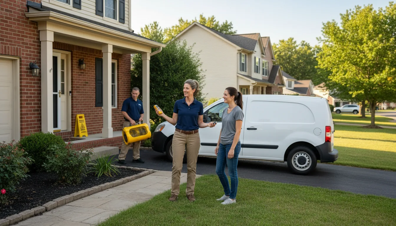 Residential water damage restoration in Mascoutah, IL